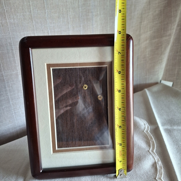 Dark Wood Rounded Edge Photo Frame w/ Matte - Picture 10 of 10